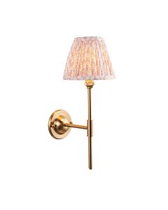 Endon Lighting - Dome T Bar & Leaf 16cm - 115611 - Aged Brass Peach Wall Light