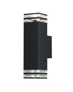 Konstsmide - Pollux - 408-750 - Black 2 Light IP44 Outdoor Wall Washer Light