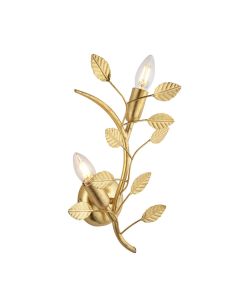 Row - Gold Leaf 2 Light Wall Light