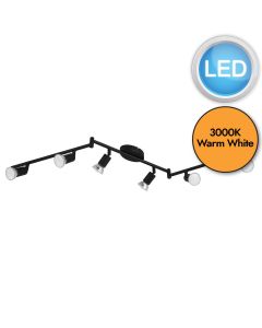 Eglo Lighting - Buzz-LED - 32433 - LED Black 6 Light Ceiling Spotlight
