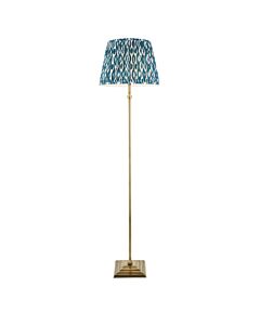 Endon Lighting - Lille - 118007 - Antique Brass Blue Floor Lamp