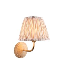 Endon Lighting - Wood Arc & Ikat 20cm - 116100 - Ash Wood Neutral Wall Light