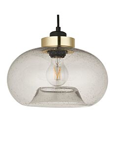 Fusia - Glass Easy Fit Pendant Light Shade with Gold Detail
