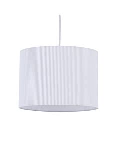 White Pleated 30cm Pendant Lightshade