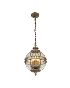 Kichler Lighting - Halleron - KL-HALLERON-8M-BU - Burnished Bronze Clear Seeded Glass 3 Light IP44 Outdoor Ceiling Pendant Light