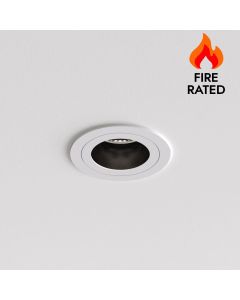 Astro Lighting - Pinhole Slimline Round Fixed 1434001 - IP65 Fire Rated Matt White Downlight/Recessed