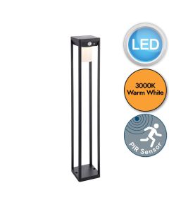 Endon Lighting - Hallam - 96930 - LED Black White IP44 Solar Outdoor Post Light