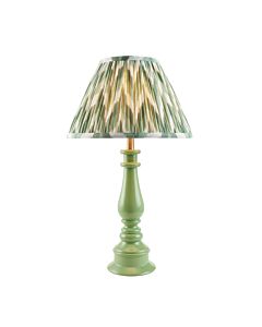 Endon Lighting - Myrtle & Zigzag 30cm - 114920 - Green Warm Brass Table Lamp With Shade