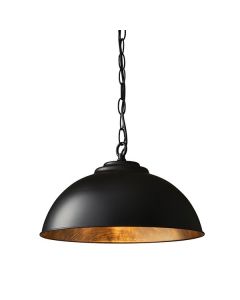 Endon Lighting - Colman - COLMAN-BL - Black Gold Leaf Ceiling Pendant Light