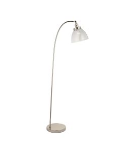 Kallepo - Nickel & Clear Glass Floor Reading Lamp