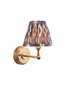 Endon Lighting - Step Wing & Ikat 16cm - 115784 - Aged Brass Grey Wall Light