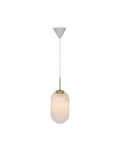 Nordlux - Milford 20 - 2213203001 - Satin Brass Opal Glass Ceiling Pendant Light