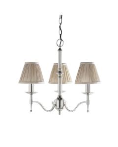 Interiors 1900 - Stanford - 63633 - Nickel Beige 3 Light Chandelier