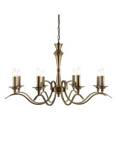 Endon Lighting - Kora - KORA-8AB - Antique Brass 8 Light Chandelier