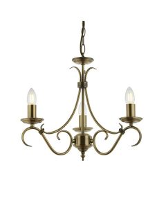 Endon Lighting - Bernice - 2030-3AN - Antique Brass 3 Light Chandelier