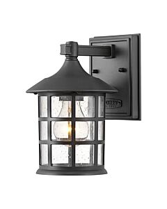 Hinkley Lighting - Freeport - HK-FREEPORT2-S-TBK - Black Clear Seeded Glass IP44 Outdoor Wall Light
