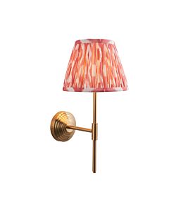 Endon Lighting - Obelisk T Bar & Ikat 20cm - 116014 - Aged Brass Pink Wall Light