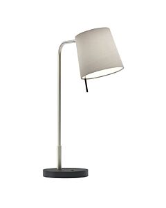 Astro Lighting - Mitsu - 5018033 & 1394009 - Nickel Black Oyster Table Lamp With Shade