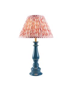 Endon Lighting - Myrtle & Ripple 30cm - 114938 - Blue Warm Brass Pink Table Lamp With Shade