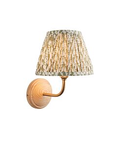 Endon Lighting - Wood Arc & Leaf 20cm - 116090 - Ash Wood Green Wall Light