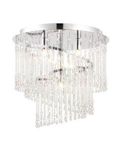 Endon Lighting - Camille - 68698 - Chrome Clear Glass 4 Light Flush Ceiling Light