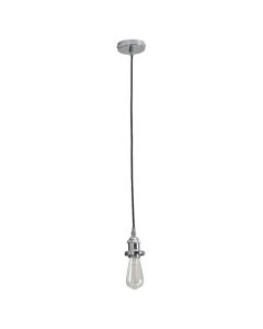 Flex Suspension - Polished Chrome Pendant Kit with Black Fabric Cable