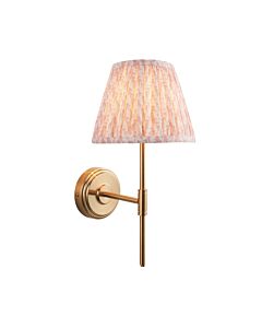 Endon Lighting - Step T Bar & Leaf 20cm - 116062 - Aged Brass Peach Wall Light