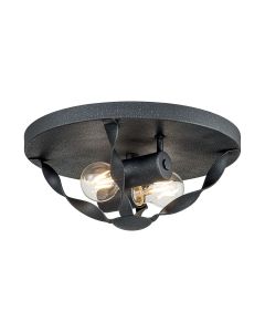 Quoizel Lighting - Bradbury - QZ-BRADBURY-F-GK - Grey Ash 2 Light Flush Ceiling Light