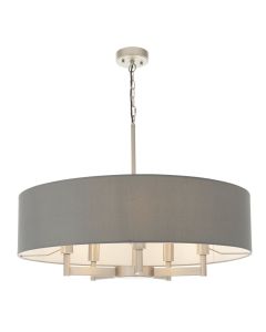 Harbour - Matt Nickel 5 Light Shaded Pendant