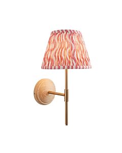 Endon Lighting - Wood T Bar & Ripple 20cm - 116109 - Ash Wood Pink Wall Light