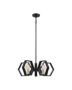 Quoizel Lighting - Bismarck - QZ-BISMARCK5-EK - Black Gold 5 Light Ceiling Pendant Light