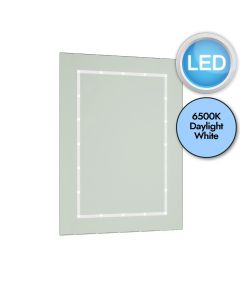 Battery Operated LED Illuminated Bathroom 6ocm Outline Rectangular Mirror