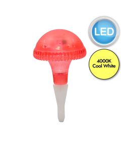 Konstsmide - Assisi - 7663-500 - LED Red IP44 Solar Outdoor Spike Light