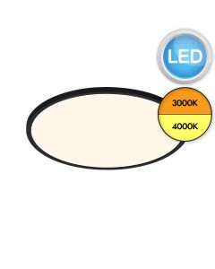 Nordlux - Oja 42 IP54 3000/4000K DIM - 2210666103 - LED Black IP54 Flush Ceiling Light