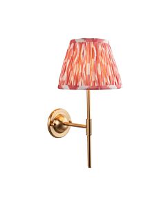 Endon Lighting - Dome T Bar & Ikat 20cm - 115969 - Aged Brass Pink Wall Light