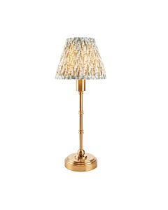 Endon Lighting - Burley Rechargeable & Leaf 16cm - 114800 - LED Aged Brass Green Touch Table Lamp With Shade