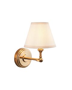 Endon Lighting - Step Wing & Ivy 16cm - 115787 - Aged Brass Vintage White Wall Light