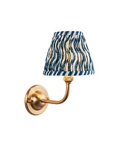 Endon Lighting - Dome Arc & Ripple 16cm - 115587 - Aged Brass Blue Wall Light