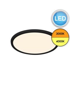 Nordlux - Oja 29 IP54 3000/4000K - 2210616103 - LED Black IP54 Flush Ceiling Light