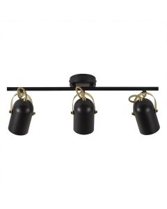 Nordlux - Lotus - 50120103 - Black Brass 3 Light Ceiling Spotlight