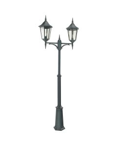 Norlys Lighting - Valencia Grande - VG6-BLACK - Black Clear 2 Light IP54 Outdoor Lamp Post