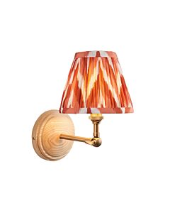 Endon Lighting - Wood Wing & Zigzag 16cm - 115847 - Ash Wood Orange Wall Light