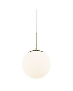 Nordlux - Grant 25 - 2010563035 - Brushed Brass Opal Glass Ceiling Pendant Light