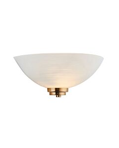 Endon Lighting - Welles - 112439 - Aged Brass White Glass Wall Washer Light