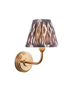 Endon Lighting - Step Arc & Ikat 16cm - 115752 - Aged Brass Grey Wall Light