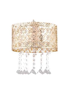 Gold Cut Out Jewelled Easy Fit Light Shade