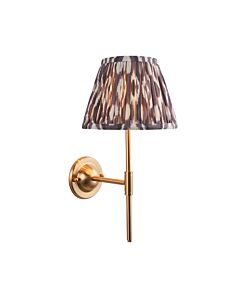 Endon Lighting - Dome T Bar & Ikat 20cm - 115977 - Aged Brass Grey Wall Light