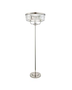 Chichester - Nickel Clear Cut Glass 3 Light Floor Lamp