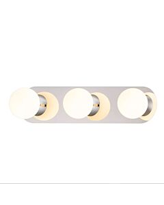 Iris - Chrome with Opal Glass Bathroom LED Wall light