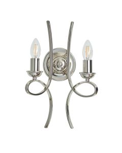 Interiors 1900 - Penn - CA7W2N - Nickel 2 Light Wall Light